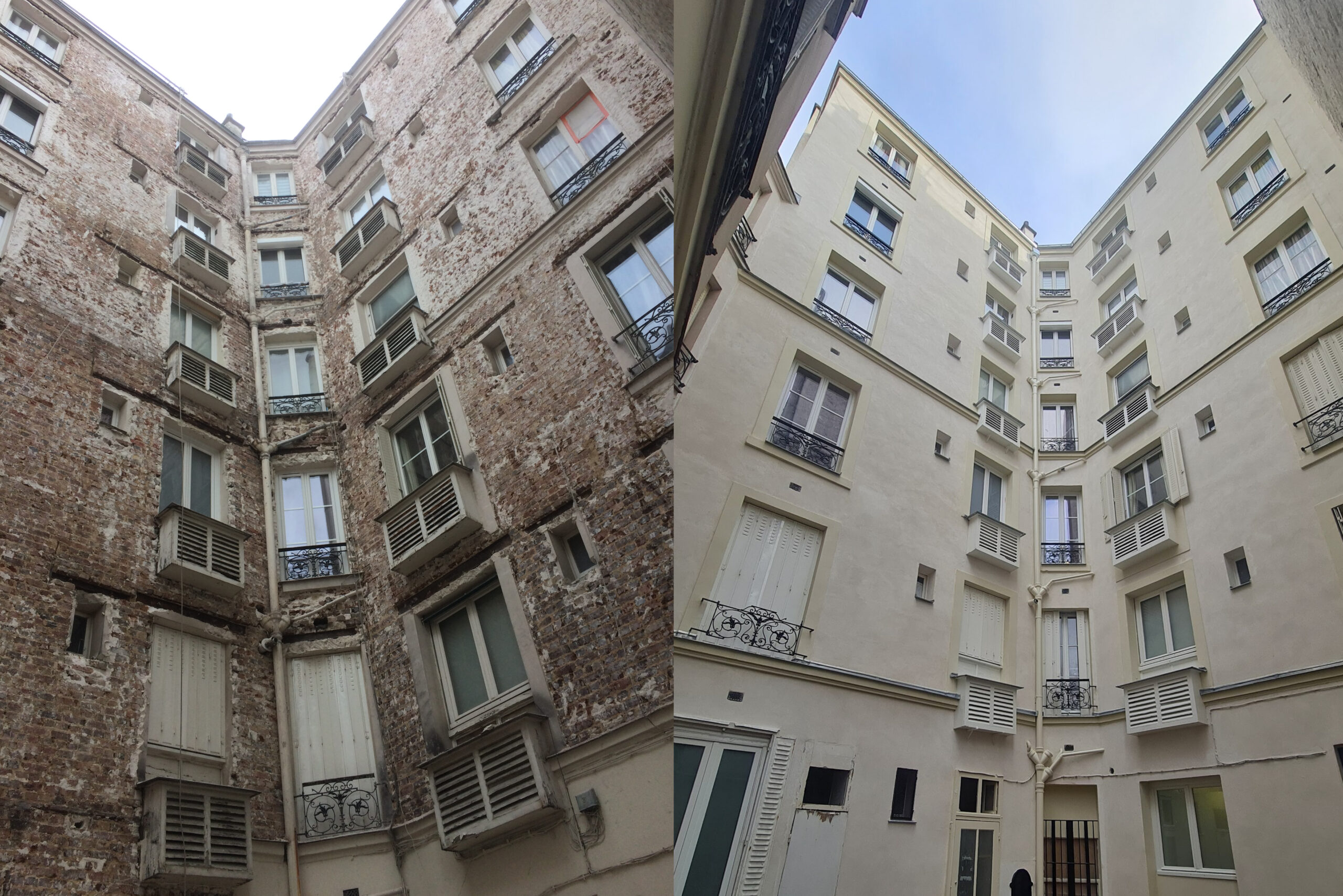 Reforma integral de fachada en cal y arena. París, Francia 2019